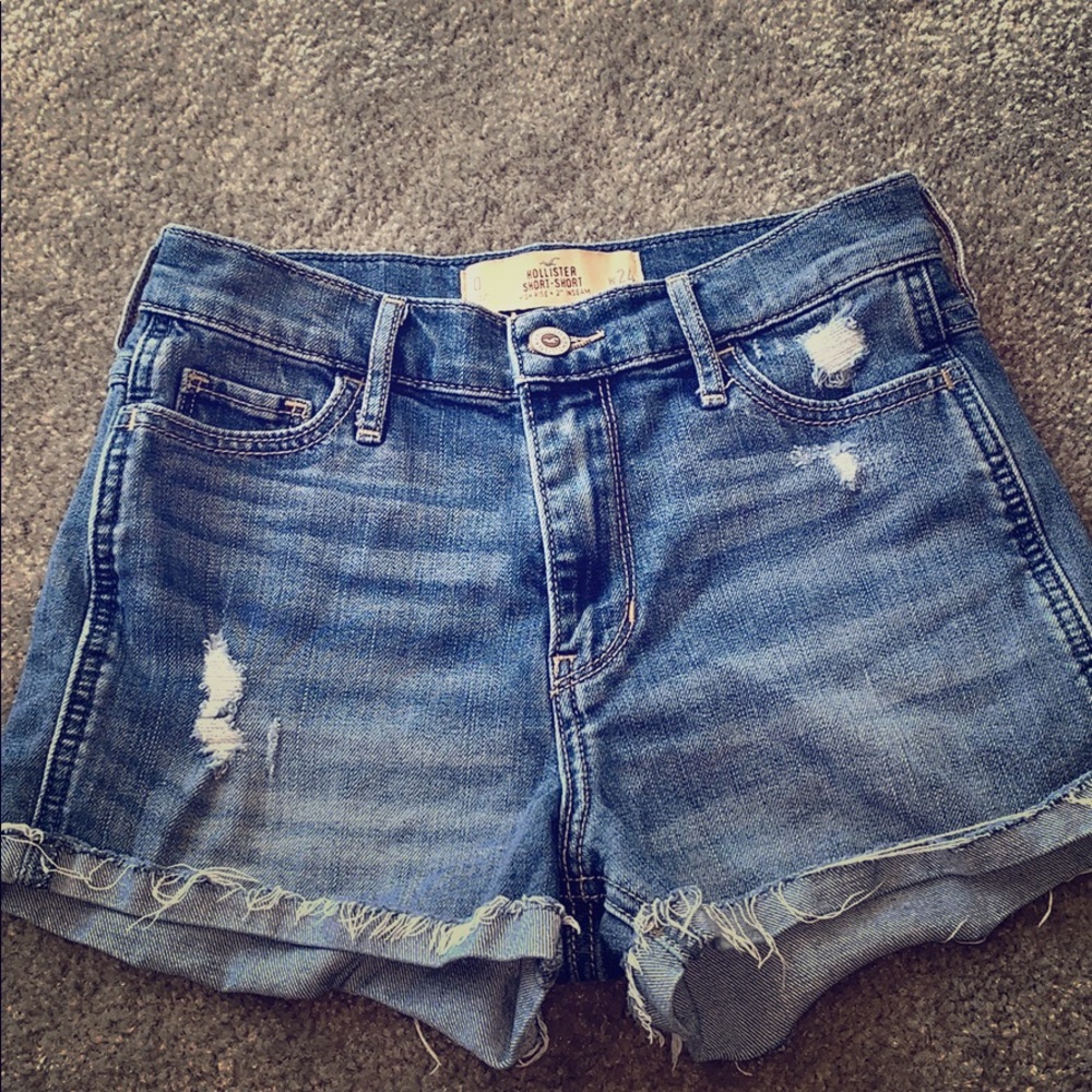 High-Rise Denim short shorts